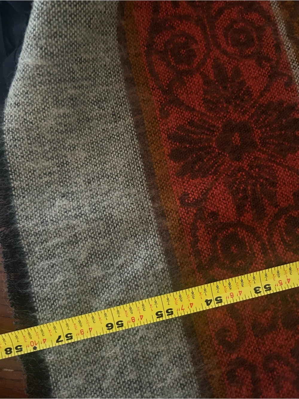 Betmar Made in France Woven Scarf Rich Earth Tones Aztec Southwest Boho Unisex